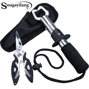 Sougayilang Fishing Tongs and Stainless Steel Fish Hook Remover Fish Controller Set High-quality Fishing Gear Tools Pesca