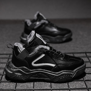 Large Size Mens Sporty Dad Shoes Breathable Waterproof Casual Sneakers round Toe Flat Heel Rubber Outsole Fashionable Shoes