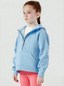 JOLLY BEAN | Fleece Hooded Loose Shoulder Sweatshirt