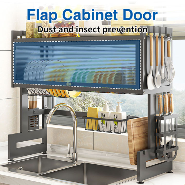 Dish Rack With Cover Kitchen Plate Dish Organizer Dish Storage