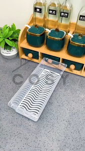 COSY Toples Panjang Serbaguna Food Grade Wadah Penyimpanan Daging Sayur Buah Kulkas Dengan Tirisan