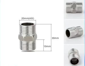 1/8" 1/4" 3/8" 1/2" 3/4" Male Thread Hex Nipple Union 201 Stainless Pipe Fitting Connector Coupler water oil air Thread Adapter