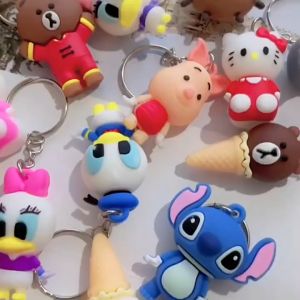 Móc Khóa Hoạt Hình 3D Đeo Balo Móc Chìa Khóa Đẹp Nhân Vật Dễ Thương