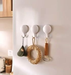 Classy Luxe Suction Hook Reusable Hook Punch-free Strong Vacuum Traceless Large Sticky Hook Storage Rack Behind Bathroom Toilet Door