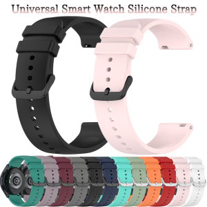 20mm 22mm Silicone Watch Band for Samsung Galaxy Watch 7 6 4 5 Pro Sports Replace WristBand HUAWEI WATCH GT 4 3 2 Pro WristStrap