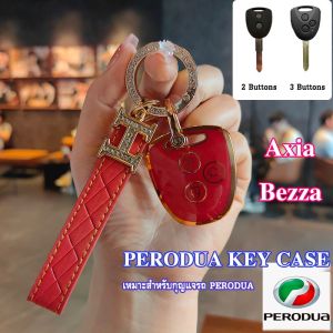 2/3 Buttons TPU Key Cover Holder Keychain Protector For Perodua Axia/Bezza Remote key case