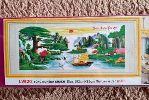 [ FREESHIP MAX]Tranh đính đá thuận buồm xuôi gió Lv520 KT 182×81cm[Tranh Hà Đoàn]