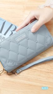 UISNMAILL #6203 Fashion Embroidered Heart-Shaped Long Wallet Multi Card Slot Zipper Large Capacity