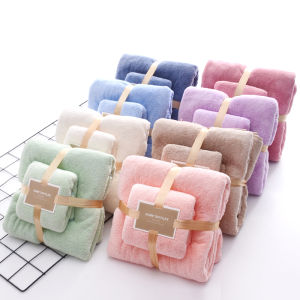 Home Use Thickened Pure Cotton Bath Towel Set Quick Drying No Shedding Large Size Bath Towel for Adults Macaron Color Options