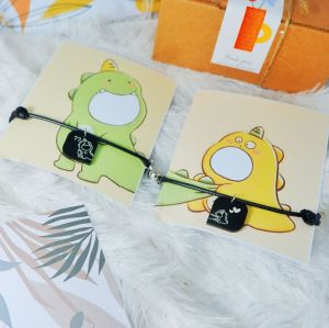 GELANG DINO COUPLE TERBARU TARIK EKOR + FREE BOX