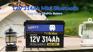 WattCycle 12V 314Ah Mini Bluetooth 5.0 LiFePO4 Lithium Battery 200A BMS 4.01kWh Energy Long Cycle Life & Safe Durable for Home Energy Storage Solar System 300ah + LiFePO4 Battery