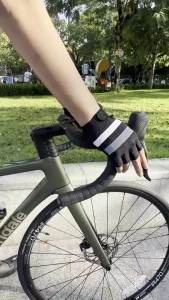 YKYWBIKE Găng Tay Xe Đạp Nam Nửa Ngón Tay Chống Sốc Khóa Dán Velcro Thoáng Khí Mùa Hè Thể Thao Ngoài Trời Găng Tay Đi Xe Đạp