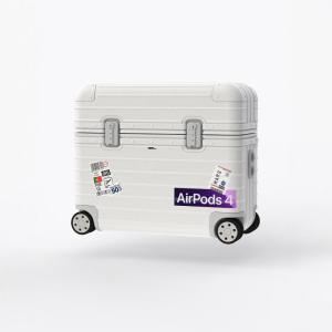 Miak Pro3 Hard Shell Protective Case for Airpods4 with Sliding Wheels Metal Plating Silver Red Black Silicone Soft And Hard Shell