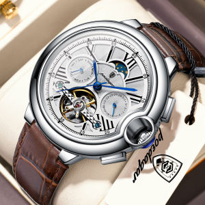 POEDAGAR | POEDAGAR Luxury Male Watch Date Week Leather Tourbillon Fashion Men Clock Waterproof Automatic Mechanical Business Mens Watches