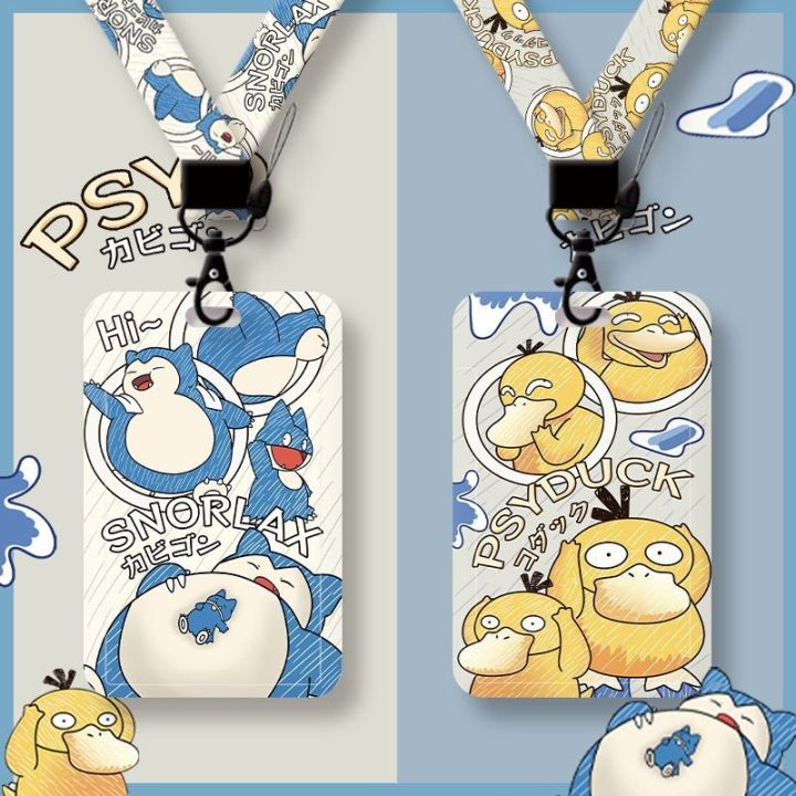 Fan Art Snorlax Psyduck Pokemon Lanyard ID Name Card Holder Keychain for  Access Card / TnG | Lazada
