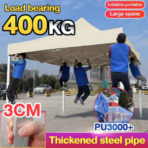 Outdoor Canopy 2x2M 3x3M 3x4.5M 3x6M Folding Tent Telescopic Large Umbrella Canopy Car Canopy Thickened Rainproof Simple Installation Thickened Steel Pipe 3 Gear Height Adjustable 400KG Bearing Capacity