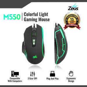 Zeus M-550 ( Black Mamba ) Wired Gaming Mouse With Breathing Backlight