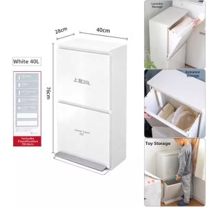 Asvel | Double Layer Foot Step Kitchen Trash Bin