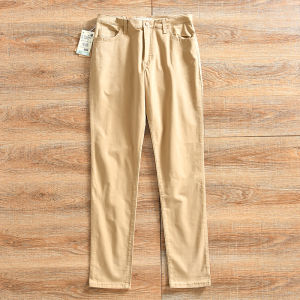 Nordic Fashion Mens Straight Leg Casual Pants Breathable Elastic Fiber Pure Color Slim Fit Summer Spring Versatile Trousers