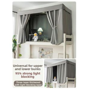 Simplified Color Light Blocking and Mosquito Net Bed Curtain