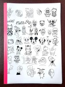 แบบสักลาย ลายวินเทจ ชุดที่ 3 เเทดทูรอยสัก 1 ชุดมี 40 แผ่น กระดาษขนาด A4