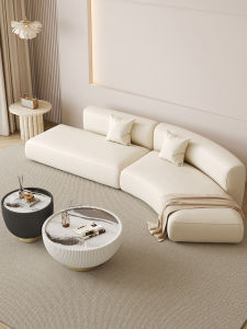Modern Minimalist Sofa Semi-Circular Living Room Rest Area Combination North European Style Small Apartment Beauty Salon