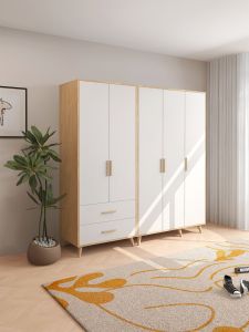 Modern Minimalist Solid Wood Childrens Wardrobe Boys And Girls Bedroom Home Use Small Apartment Closet Simple Design