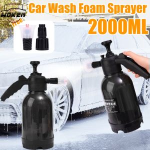 【WOKEN】2L Car Wash Foam Sprayer High Pressure Washer Sprayer Portable Handheld Pump Spray Bottle with Pressure Relief Valve for Car Cleaning Home Garden Watering Sprayer