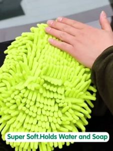 Microfiber Car Wash Brush Mop Kit Mitt Sponge with Long Handle Car Cleaning Supplies Kit Duster Washing Car Tools Accessories Scratch Free Cleaning Tool Dust Collector Supplies
