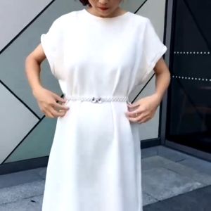 Ikat Pinggang Mutiara Wanita Korea Gesper Rantai Mutiara Wanita Pinggang Gesper Sabuk Gaun Terbaru dan termurah