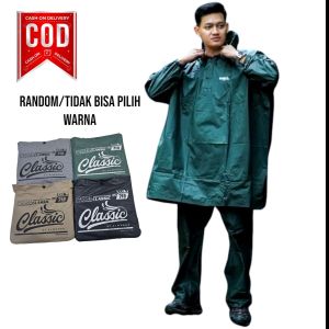 Jas Hujan Jumbo Poncho Lengan+Celana Elmondo 718 Terbaru Best Quality