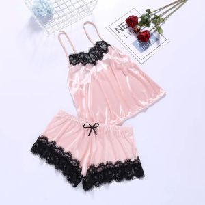Lace Suspender Shorts Pajamas for Women Lace Suspender Shorts Womens Pajamas