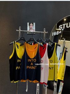 Áo Ba Lỗ Không Tay in Chữ Mỹ Dành Cho Nữ Mùa Hè Mới Ôm Vừa Vặn Thon Gọn Áo Lót Trong Thời Trang Thường Ngày