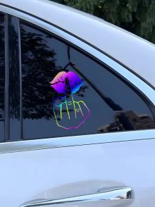 Give You A Kiss Like The Middle Finger - Creative Reflective Vinyl Stickers Motorcycle Modification Stickers