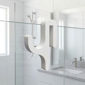 3D Shower Door Towel Hook for 8mm Glass Doors Bathroom Hanger for Clothes Towel Bathrobes Laundry Dormitory Apartment