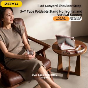 Zoyu | Detachable Crossbody Shoulder Strap Case Stand Transparent Shockproof Protection