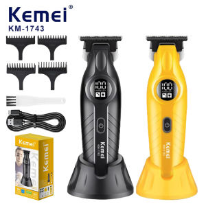 Kemei | KM-1743 Professional Hair Clippers Set for Men Wireless USB Charging Hair Trimmer Machine Mens Professional Hair Clippers