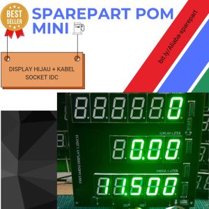 Layar Display Pom Mini Warna Hijau Terang Seven Segmen 1.2 Inchi