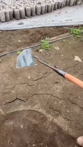 Heavy Duty Manganese Steel Triangular Hoe Farm Garden Tool for Soil Loosening Weeding and Ridging