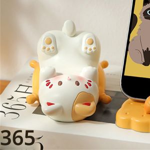 ที่วางโทรศัพท์รูปแมวการ์ตูนน่ารัก ของตกแต่งโต๊ะทำงาน ของประดับตกแต่งบ้านและสำนักงาน ที่เก็บแว่นตาแมวสุดคาวาอี้