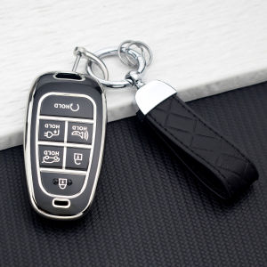 6 Buttons Premium TPU Smart Key Fob Protective Case For Hyundai Tucson NX4 Santa Fe Ioniq 5 NEXO Solaris Prime Atos 2021-2025