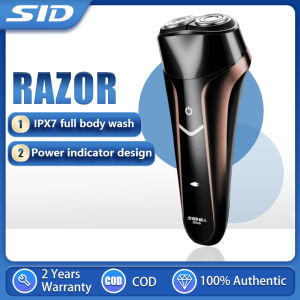 SID Electric Shaver for Men USB Rechargeable Cordless Rotary Razor Pop-up Sideburn Trimmer Waterproof Wet Dry Shaver for Beard Face Hair Travel Gift for Men