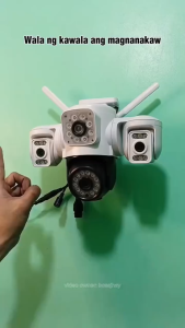 YOOSEE Y40 CCTV Camera 360 Degrees 3 Screens Outdoor Waterproof IP66 Connect Cellphone CCTV With Audio PTZ With Audio And Speaker Wifi Smart IP Security Camera HD 1080P Night Vision With Alarm Sensor Smart Camera CCTV With Voice