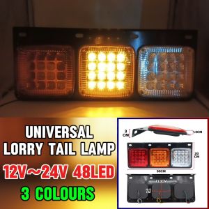Universal 12V~24V Lampu Belakang Tail Lamp LED Light Iron Base HINO/FUSO/UD/NISSAN Lorry/Truck Reverse/Signal/Brake