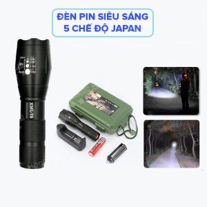 Đèn pin cầm tay mini T6 led siêu sáng siêu xa trăm mét có 5 chế độ chống nước