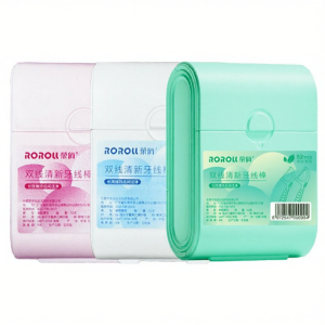 ROROLL | Super Fine Double Line Floss Picks for Adults Mint Flavor Portable Storage