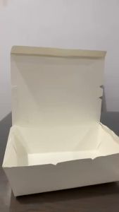 [50 pcs] 1500cc Meal Box White Brown Silver Disposable Food Cointainer Take Out Box