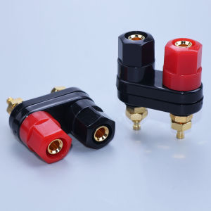 YanXi Banana Plugs Couple Terminals Red Black Connector Amplifier Terminal Binding Post Banana Speaker Plug Jack