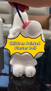 Painted Childrens Plaster Doll Coloring Painting Creative Graffiti diy Children Painted Mini plaster doll Kindergarten