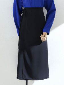 Korean Style Shoelace One-Piece Skirt Womens Spring and Autumn Stylish High Waist Hip Skirt Mid Length Long Length Step A- Line Skirt Summer